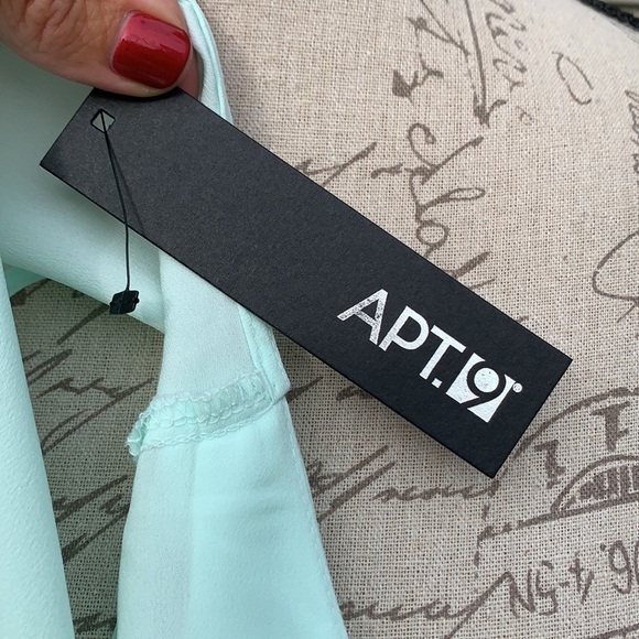 Apt 9 Sleeveless Ruffled Overlay - Moonlight Jade - Picture 14 of 15